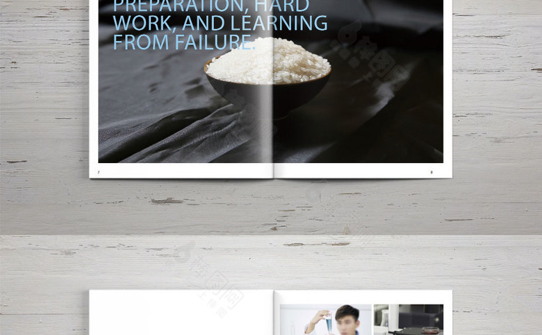 清新蓝色农业画册