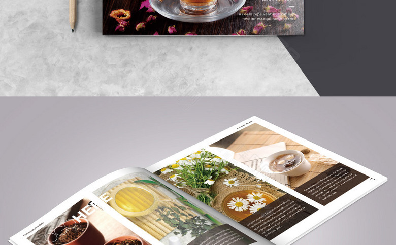 花茶画册模板