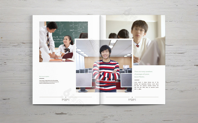 清新大气学校画册