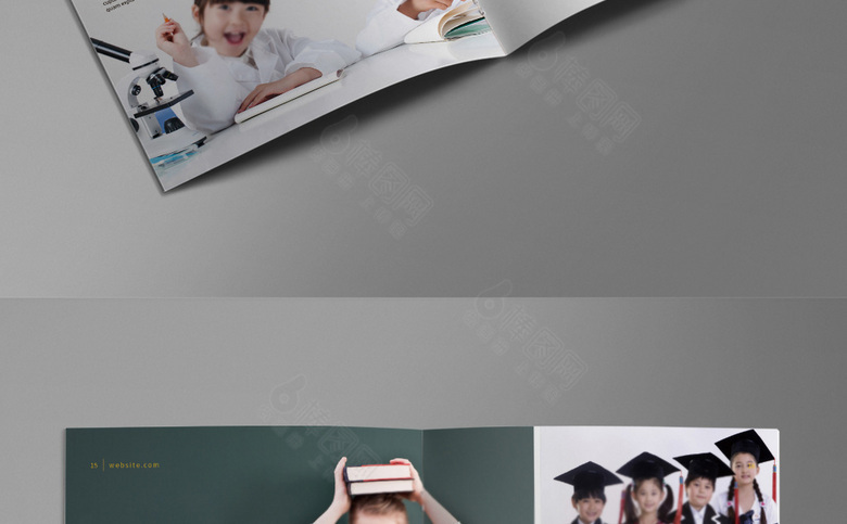 简洁小学画册