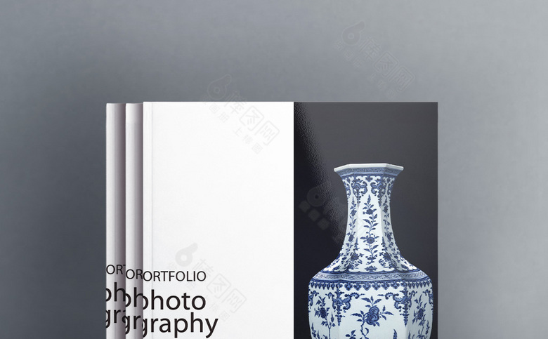 现代简约青花瓷画册