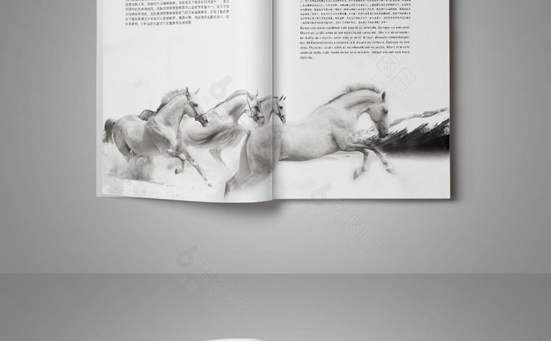 简约水墨画册设计模板