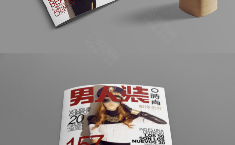 简约个性杂志封面模板