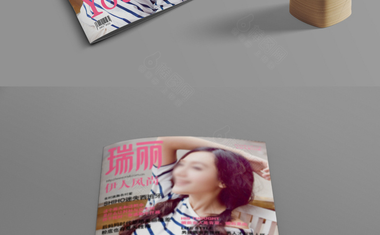 个性时尚女装杂志封面模板