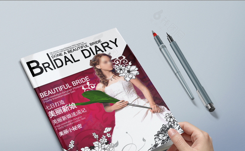 个性唯美婚纱杂志封面