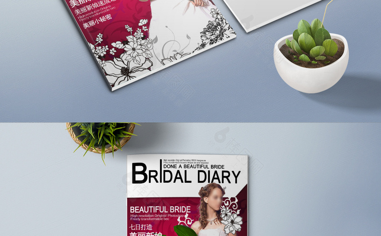 个性唯美婚纱杂志封面
