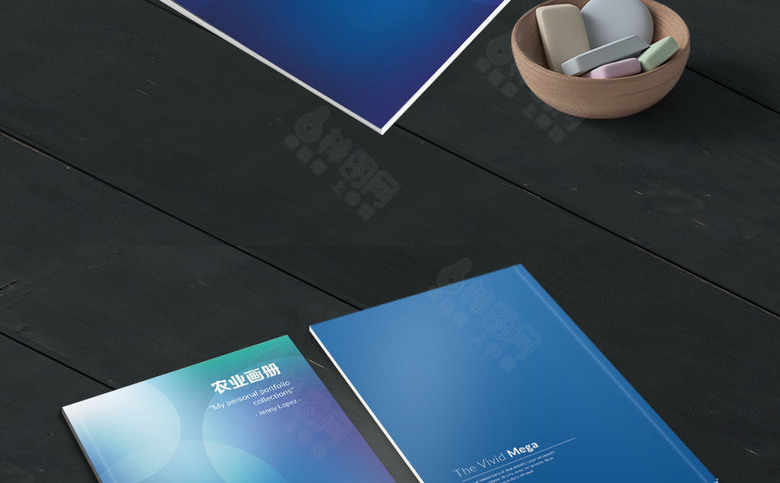 蓝色科技企业画册封面