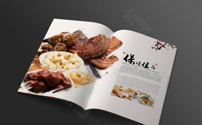 中式保健品画册