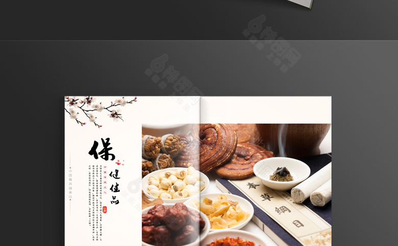 中式保健品画册
