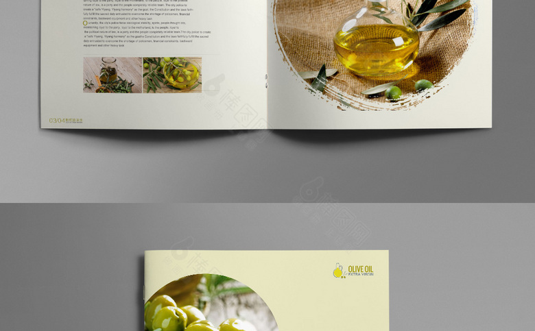 绿色橄榄油画册
