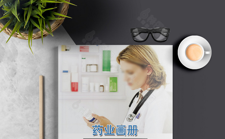 清新高档药业画册
