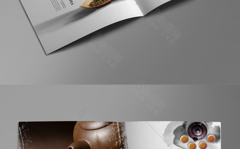 中国风茶画册模板设计