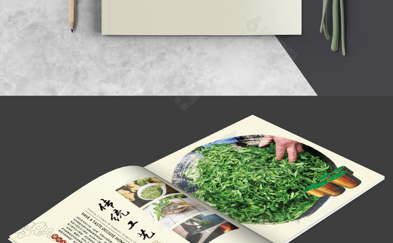 高档茶画册模板