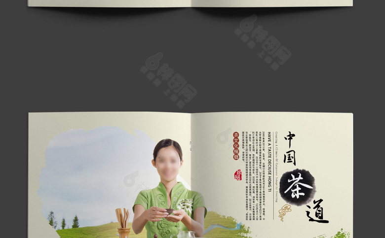 高档茶画册模板