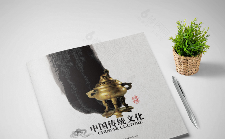 大气水墨画册模板设计