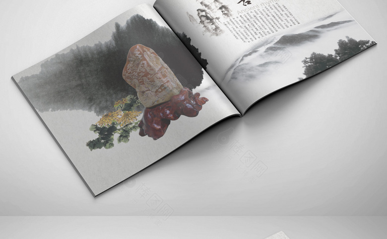 大气水墨画册模板设计