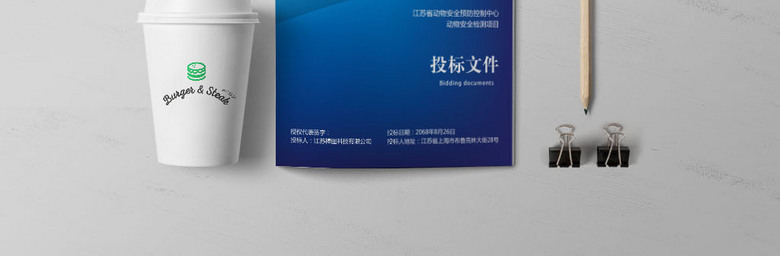 蓝色时尚企业标书