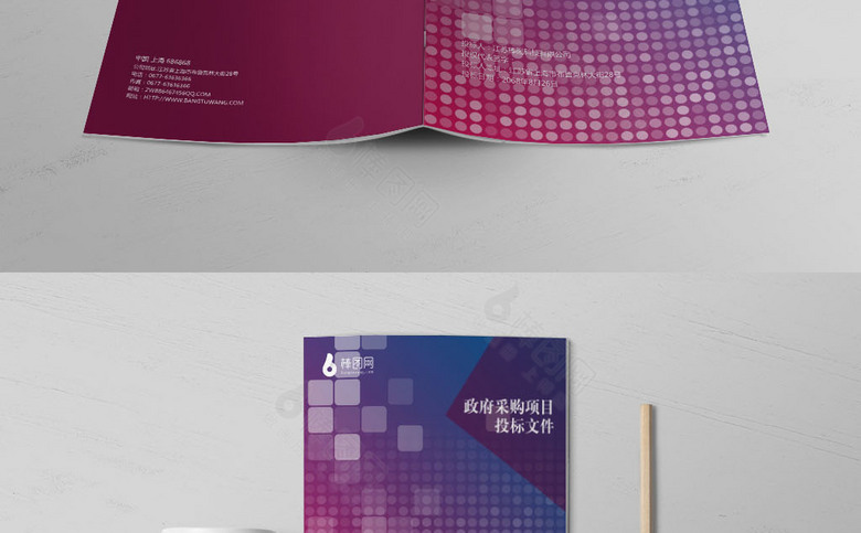 高档企业标书封皮模板