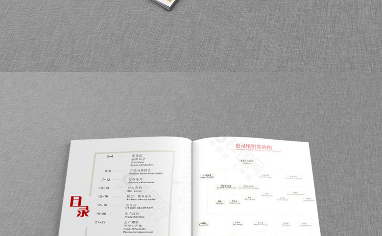 黄色西装画册模板