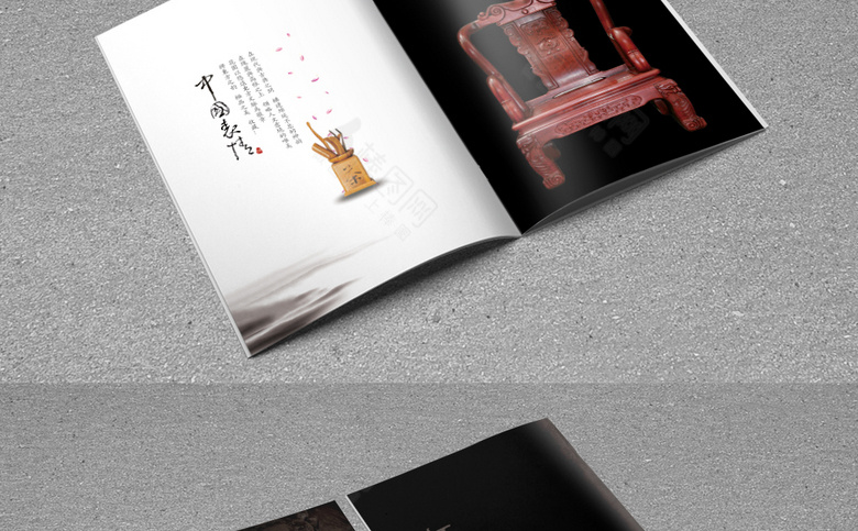 大气黑色红木家具画册