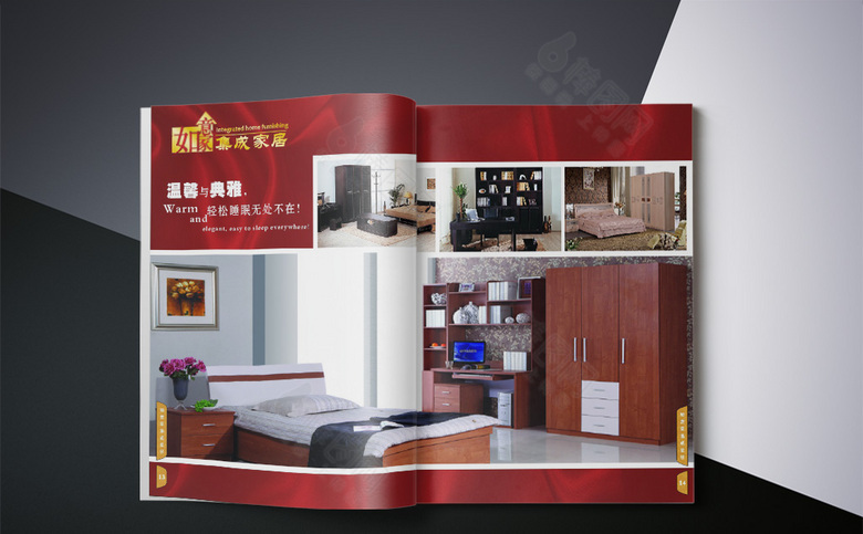 高档红色家具画册