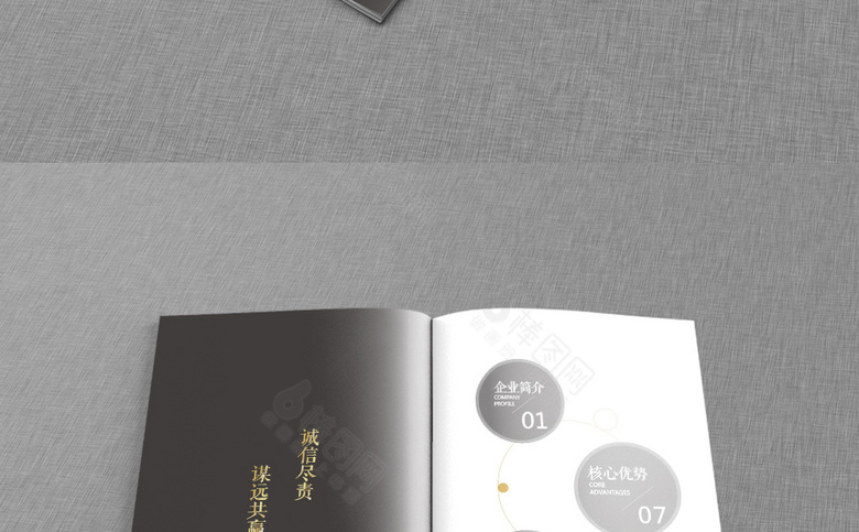 高档黑色金融画册