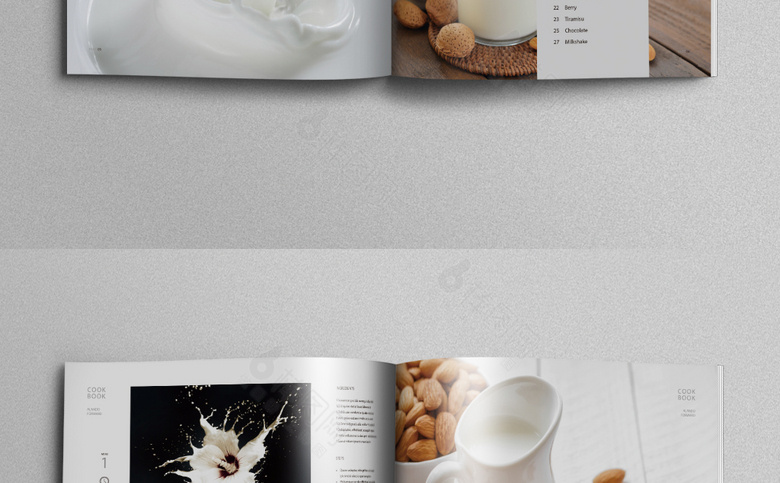 简约牛奶画册