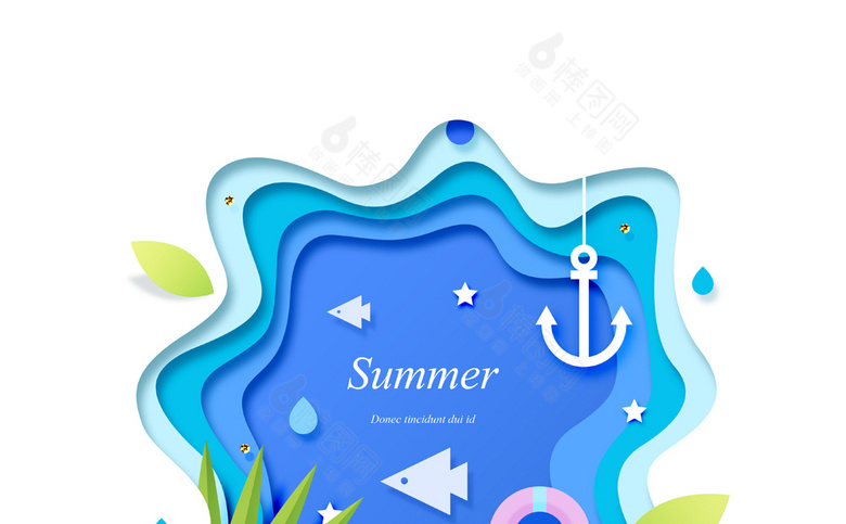 夏季插画元素